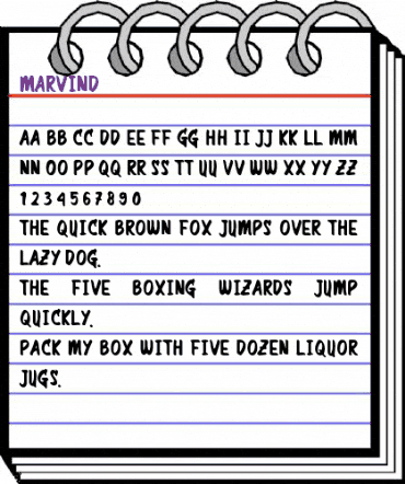Marvind Regular animated font preview