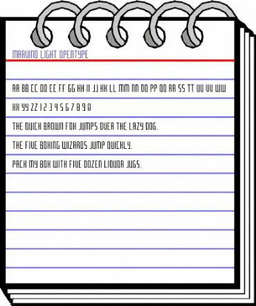 Marvino Light animated font preview