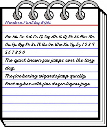 Masbro Regular animated font preview