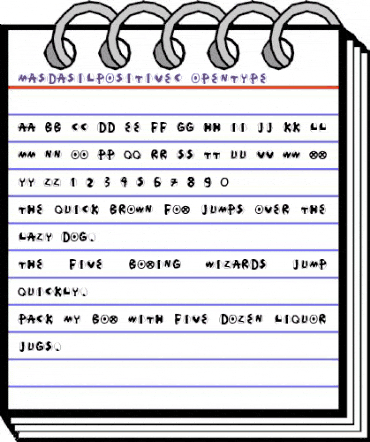 Mas dAsil PositiveC Regular animated font preview Mas dAsil PositiveC Regular animated font preview