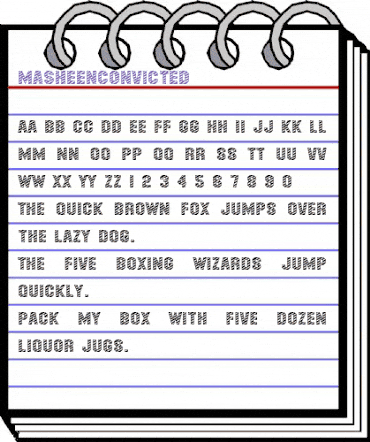 MasheenConvicted Regular animated font preview