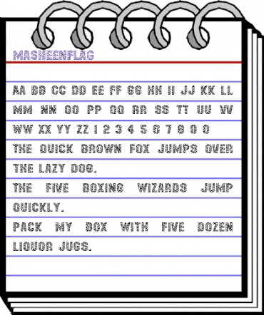 MasheenFlag Regular animated font preview