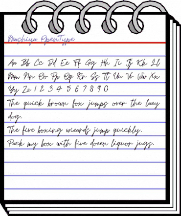 Mashiya Regular animated font preview