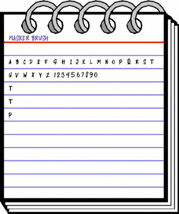 MASKER BRUSH Regular animated font preview