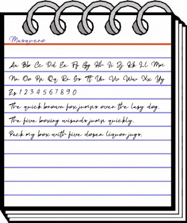 Masquero Regular animated font preview