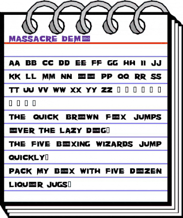Massacre DEMO Regular animated font preview Massacre DEMO Regular animated font preview