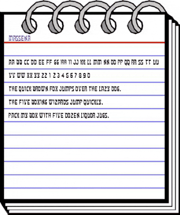 Massena Regular animated font preview