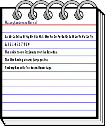 MasseyCondensed Normal animated font preview