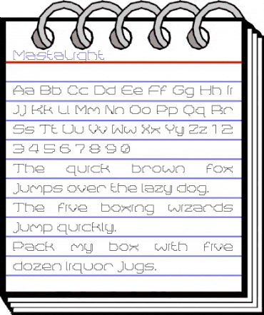 Masta Light animated font preview