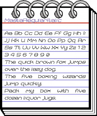 Masta Regular animated font preview