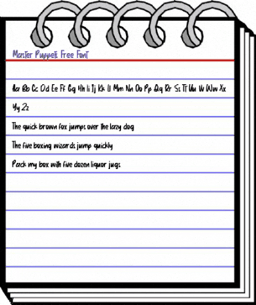 Master Puppets Free Font Regular animated font preview