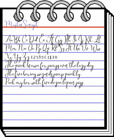 Master Script Regular animated font preview