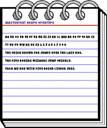 Mastertext Heavy animated font preview