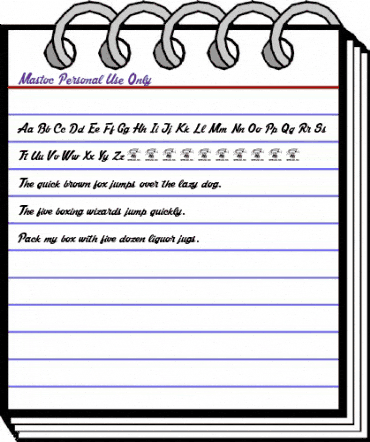 Mastoc Personal Use Only Regular animated font preview