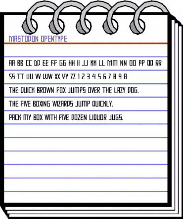 Mastodon Regular animated font preview