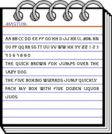 Mastum Regular animated font preview