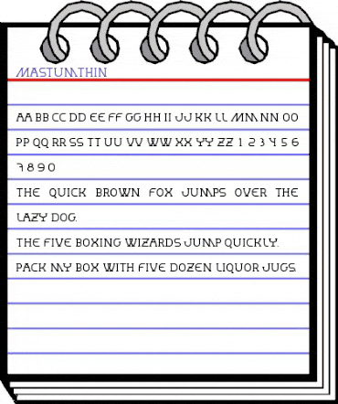 MastumThin Regular animated font preview