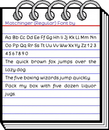 Matchinger Regular animated font preview