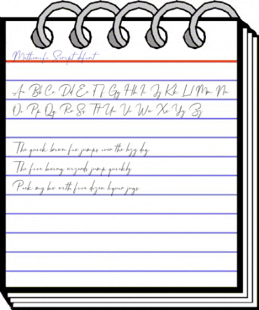 Mathanifo Script Regular animated font preview