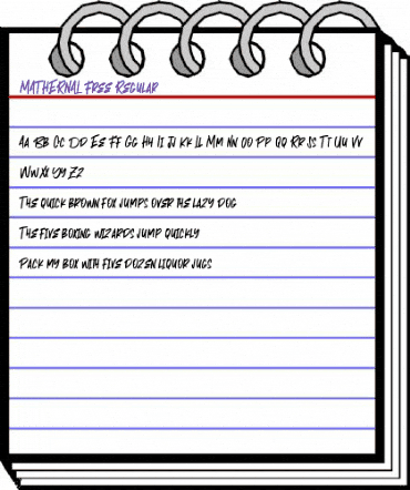 MATHERNAL Free Regular animated font preview