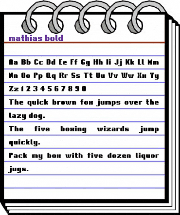 mathias Regular animated font preview