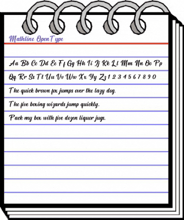 Mathline Regular animated font preview