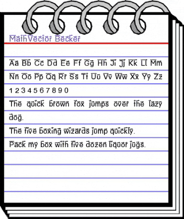 MathVector Becker Normal animated font preview
