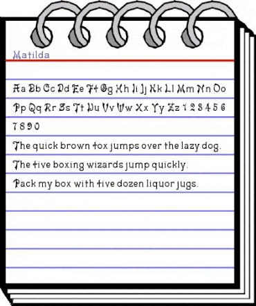 Matilda Regular animated font preview