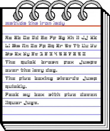 Matilda The Iron Lady Regular animated font preview