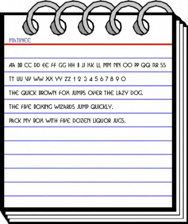 Matinee Regular animated font preview