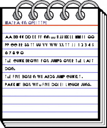 Matra CG Regular animated font preview
