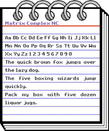 Matrix Complex NC Regular animated font preview