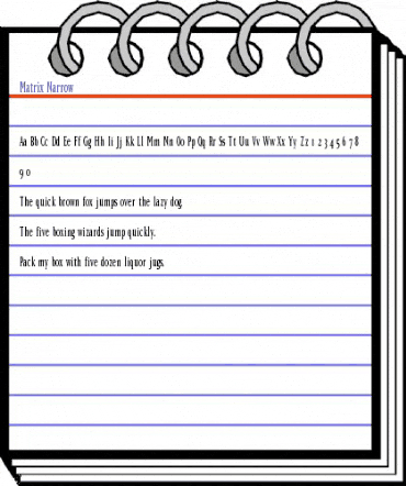 Matrix-Narrow Roman animated font preview