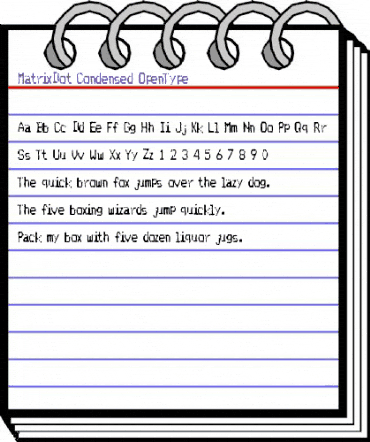 MatrixDot Condensed animated font preview