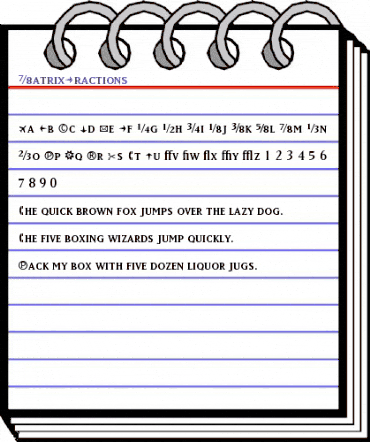 MatrixFractions Roman animated font preview