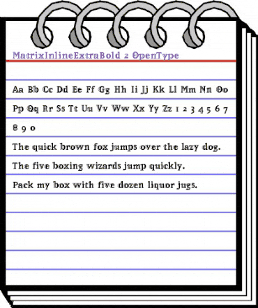 MatrixInlineExtraBold Regular animated font preview