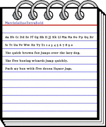 MatrixInlineExtraBold Regular animated font preview