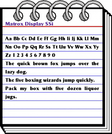 Matrox Display SSi Regular animated font preview