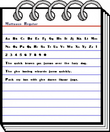 Mattaaus Regular animated font preview