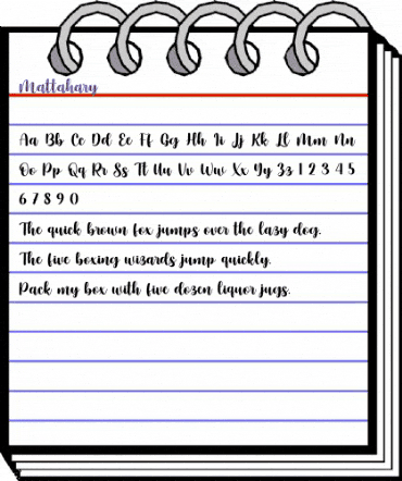 Mattahary Regular animated font preview