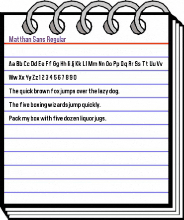 Matthan Sans Regular animated font preview