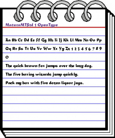 Matura MT Std Regular animated font preview