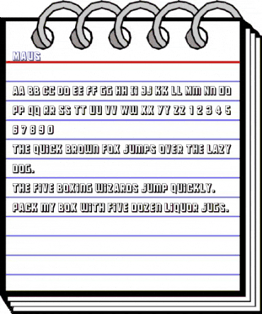 Maus Regular animated font preview