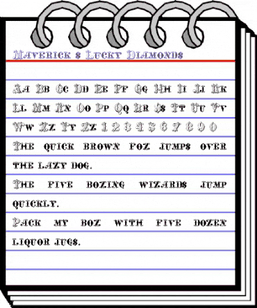 Maverick's Lucky Diamonds Regular animated font preview