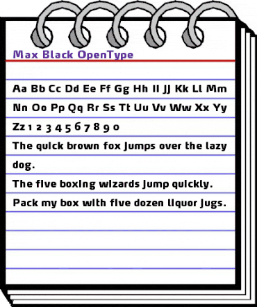 Max-Black Regular animated font preview Max-Black Regular animated font preview