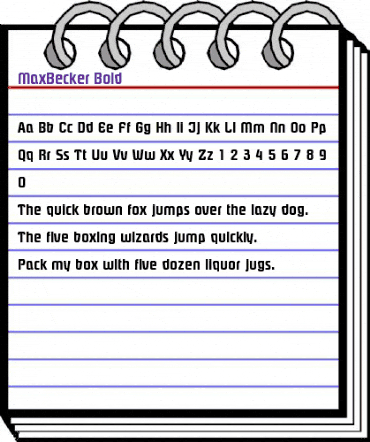 MaxBecker Bold animated font preview