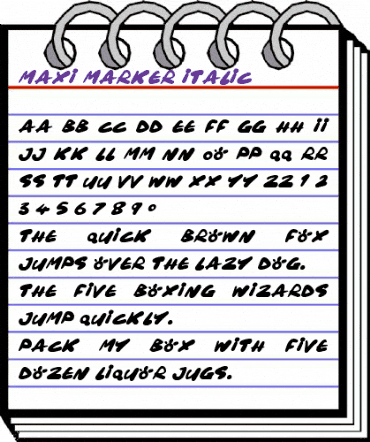 Maxi Marker Italic animated font preview