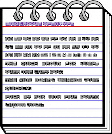 MaxiGroove Regular animated font preview