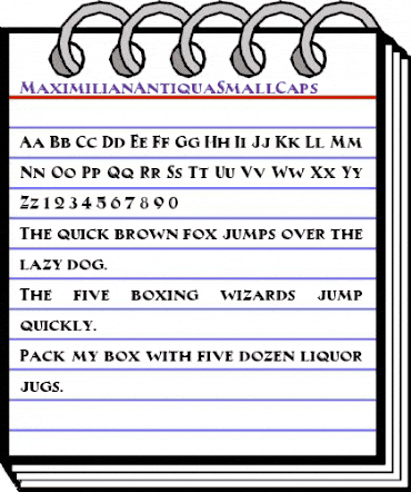 MaximilianAntiqua Regular animated font preview