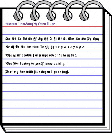 MaximilianGotisch Regular animated font preview MaximilianGotisch Regular animated font preview